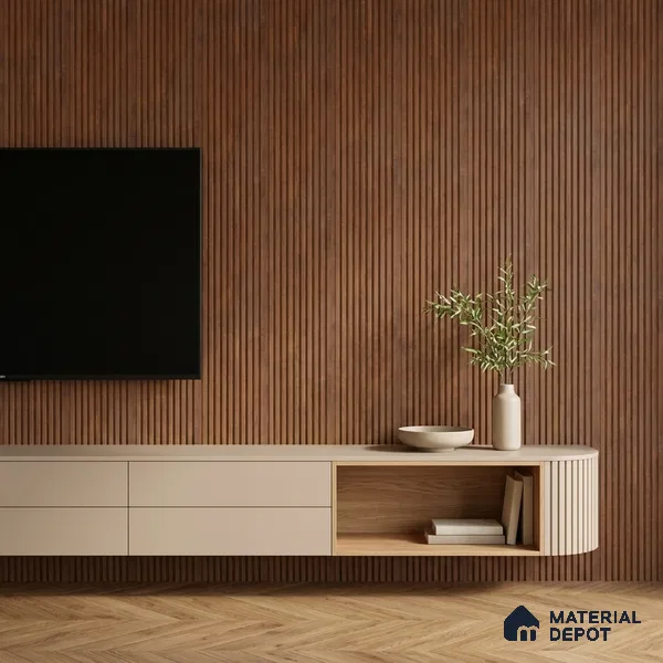 Wooden Look PN 06915 8 ft x 6 inch Charcoal Panel - 6 mm | Suitable for Living Room, Bedroom & TV Cabinet | Width is Subjected to 5% Variation