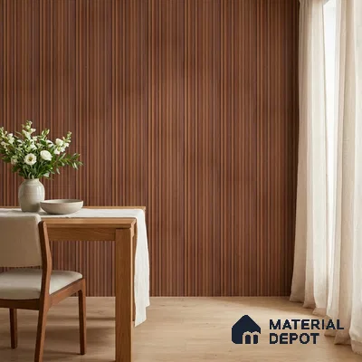 Wooden Look PN 06916 8 ft x 6 inch Charcoal Panel - 6 mm | Suitable for Living Room, Bedroom & TV Cabinet | Width is Subjected to 5% Variation