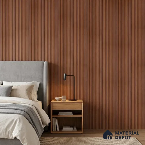 Wooden Look PN 06916 8 ft x 6 inch Charcoal Panel - 6 mm | Suitable for Living Room, Bedroom & TV Cabinet | Width is Subjected to 5% Variation