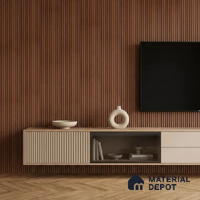 Wooden Look PN 06916 8 ft x 6 inch Charcoal Panel - 6 mm | Suitable for Living Room, Bedroom & TV Cabinet | Width is Subjected to 5% Variation