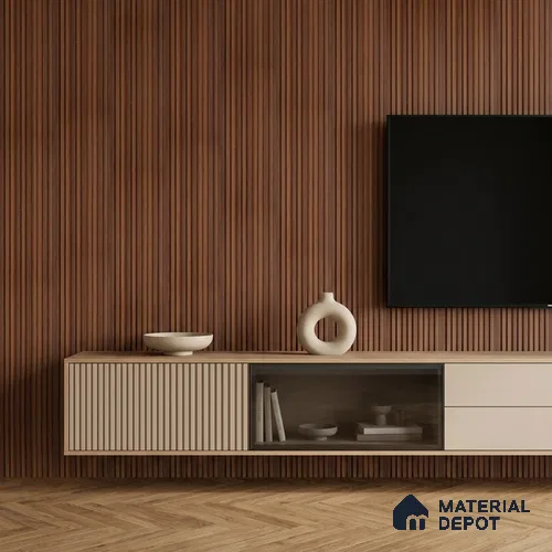 Wooden Look PN 06916 8 ft x 6 inch Charcoal Panel - 6 mm | Suitable for Living Room, Bedroom & TV Cabinet | Width is Subjected to 5% Variation