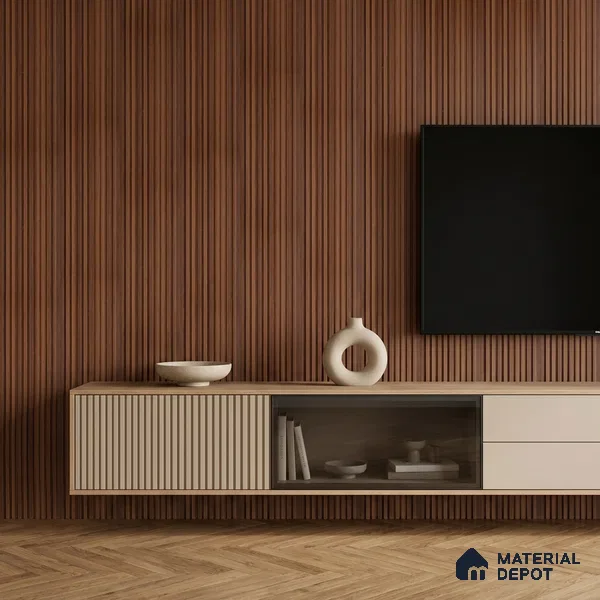 Wooden Look PN 06916 8 ft x 6 inch Charcoal Panel - 6 mm | Suitable for Living Room, Bedroom & TV Cabinet | Width is Subjected to 5% Variation