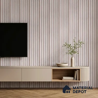 Light Grey Fabric Look PN 06936 8 ft x 6 inch Charcoal Panel - 6 mm | Suitable for Living Room, Bedroom & TV Cabinet | Width is Subjected to 5% Variation