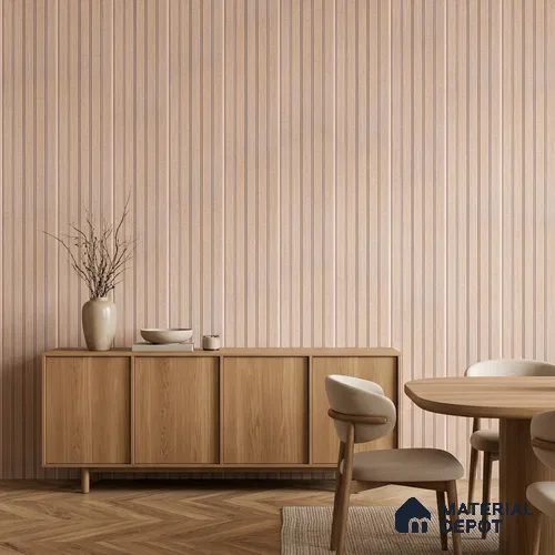 Cappuccino Beige Fabric Look PN 06937 8 ft x 6 inch Charcoal Panel - 6 mm | Suitable for Living Room, Bedroom & TV Cabinet | Width is Subjected to 5% Variation