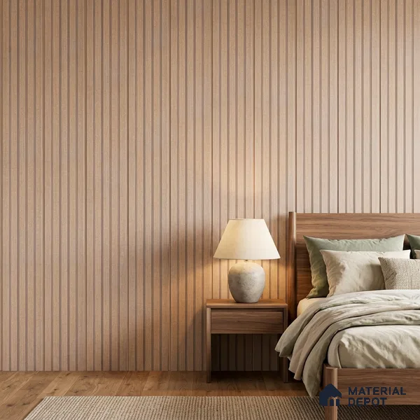 Cappuccino Beige Fabric Look PN 06937 8 ft x 6 inch Charcoal Panel - 6 mm | Suitable for Living Room, Bedroom & TV Cabinet | Width is Subjected to 5% Variation