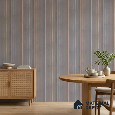 Steel Grey Fabric Look PN 06938 8 ft x 6 inch Charcoal Panel - 6 mm | Suitable for Living Room, Bedroom & TV Cabinet | Width is Subjected to 5% Variation