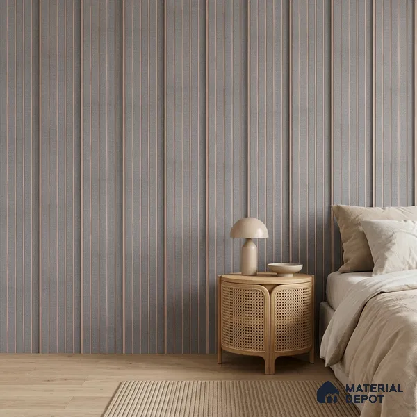 Steel Grey Fabric Look PN 06938 8 ft x 6 inch Charcoal Panel - 6 mm | Suitable for Living Room, Bedroom & TV Cabinet | Width is Subjected to 5% Variation