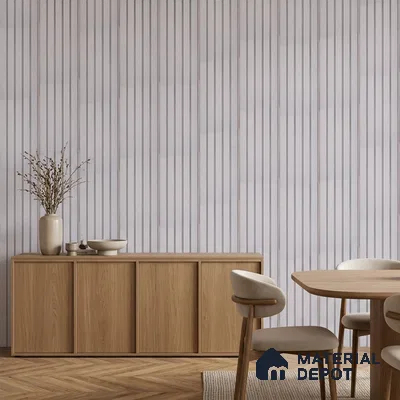 Light Grey Fabric Look PN 06939 8 ft x 6 inch Charcoal Panel - 6 mm | Suitable for Living Room, Bedroom & TV Cabinet | Width is Subjected to 5% Variation