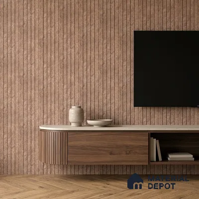 Mocha Brown Stone Look PN 06942 8 ft x 6 inch Charcoal Panel - 6 mm | Suitable for Living Room, Bedroom & TV Cabinet | Width is Subjected to 5% Variation