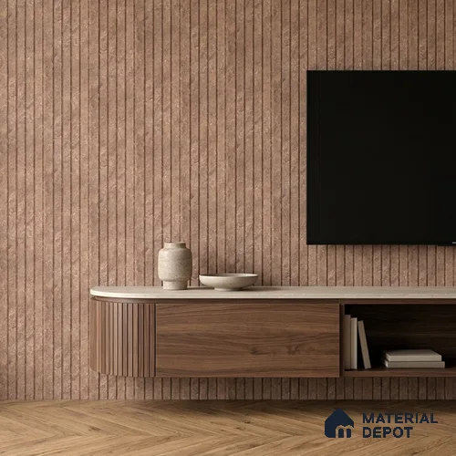 Mocha Brown Stone Look PN 06942 8 ft x 6 inch Charcoal Panel - 6 mm | Suitable for Living Room, Bedroom & TV Cabinet | Width is Subjected to 5% Variation