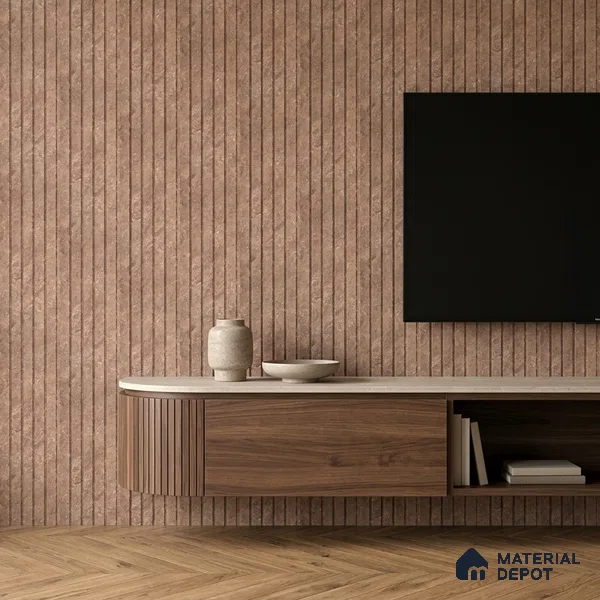 Mocha Brown Stone Look PN 06942 8 ft x 6 inch Charcoal Panel - 6 mm | Suitable for Living Room, Bedroom & TV Cabinet | Width is Subjected to 5% Variation