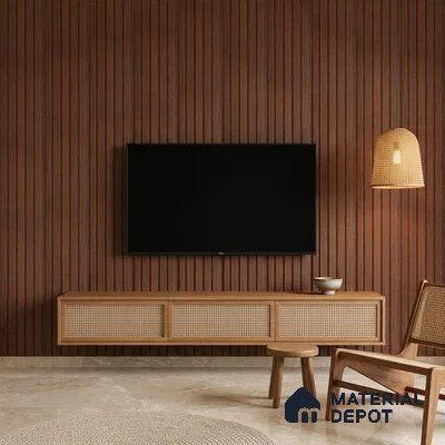 Wooden Look PN 06943 8 ft x 6 inch Charcoal Panel - 6 mm | Suitable for Living Room, Bedroom & TV Cabinet | Width is Subjected to 5% Variation