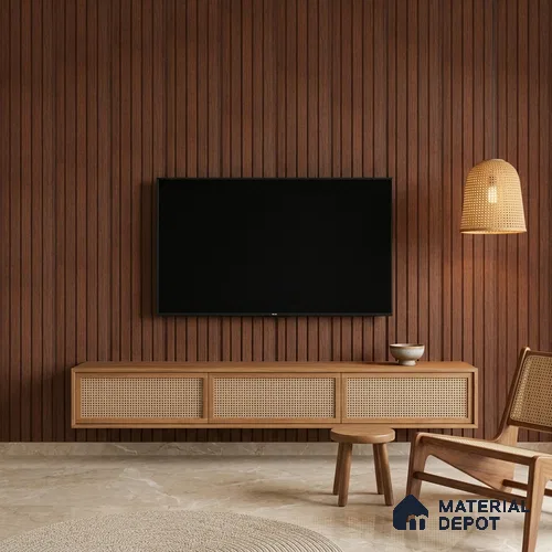 Wooden Look PN 06943 8 ft x 6 inch Charcoal Panel - 6 mm | Suitable for Living Room, Bedroom & TV Cabinet | Width is Subjected to 5% Variation
