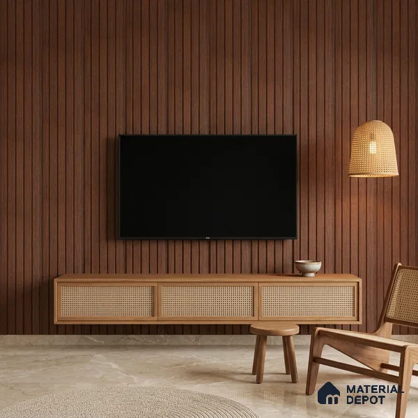 Wooden Look PN 06943 8 ft x 6 inch Charcoal Panel - 6 mm | Suitable for Living Room, Bedroom & TV Cabinet | Width is Subjected to 5% Variation