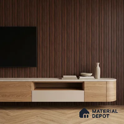Wooden Look PN 06944 8 ft x 6 inch Charcoal Panel - 6 mm | Suitable for Living Room, Bedroom & TV Cabinet | Width is Subjected to 5% Variation