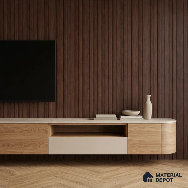 Wooden Look PN 06944 8 ft x 6 inch Charcoal Panel - 6 mm | Suitable for Living Room, Bedroom & TV Cabinet | Width is Subjected to 5% Variation