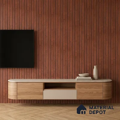 Wooden Look PN 06945 8 ft x 6 inch Charcoal Panel - 6 mm | Suitable for Living Room, Bedroom & TV Cabinet | Width is Subjected to 5% Variation