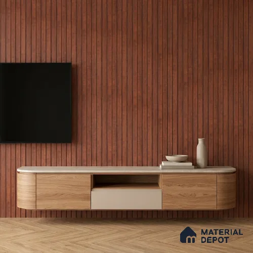 Wooden Look PN 06945 8 ft x 6 inch Charcoal Panel - 6 mm | Suitable for Living Room, Bedroom & TV Cabinet | Width is Subjected to 5% Variation