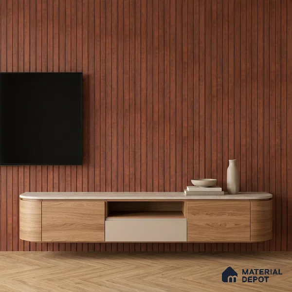 Wooden Look PN 06945 8 ft x 6 inch Charcoal Panel - 6 mm | Suitable for Living Room, Bedroom & TV Cabinet | Width is Subjected to 5% Variation