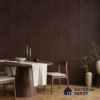 Wooden Look PN 06946 8 ft x 6 inch Charcoal Panel - 6 mm | Suitable for Living Room, Bedroom & TV Cabinet | Width is Subjected to 5% Variation