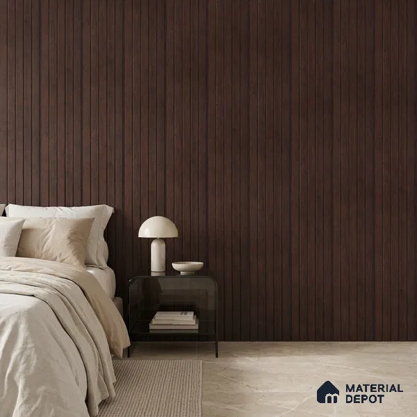 Wooden Look PN 06946 8 ft x 6 inch Charcoal Panel - 6 mm | Suitable for Living Room, Bedroom & TV Cabinet | Width is Subjected to 5% Variation