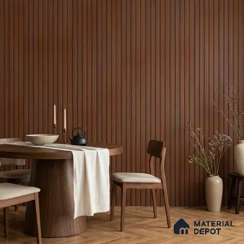 Wooden Look PN 06947 8 ft x 6 inch Charcoal Panel - 6 mm | Suitable for Living Room, Bedroom & TV Cabinet | Width is Subjected to 5% Variation