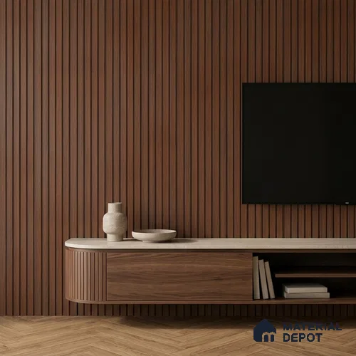 Wooden Look PN 06947 8 ft x 6 inch Charcoal Panel - 6 mm | Suitable for Living Room, Bedroom & TV Cabinet | Width is Subjected to 5% Variation
