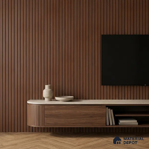 Wooden Look PN 06947 8 ft x 6 inch Charcoal Panel - 6 mm | Suitable for Living Room, Bedroom & TV Cabinet | Width is Subjected to 5% Variation