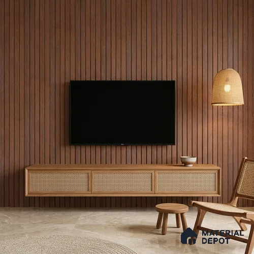 Wooden Look PN 06948 8 ft x 6 inch Charcoal Panel - 6 mm | Suitable for Living Room, Bedroom & TV Cabinet | Width is Subjected to 5% Variation