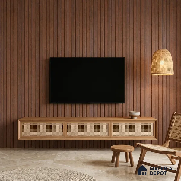 Wooden Look PN 06948 8 ft x 6 inch Charcoal Panel - 6 mm | Suitable for Living Room, Bedroom & TV Cabinet | Width is Subjected to 5% Variation