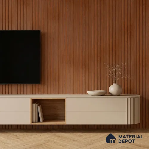 Wooden Look PN 06949 8 ft x 6 inch Charcoal Panel - 6 mm | Suitable for Living Room, Bedroom & TV Cabinet | Width is Subjected to 5% Variation