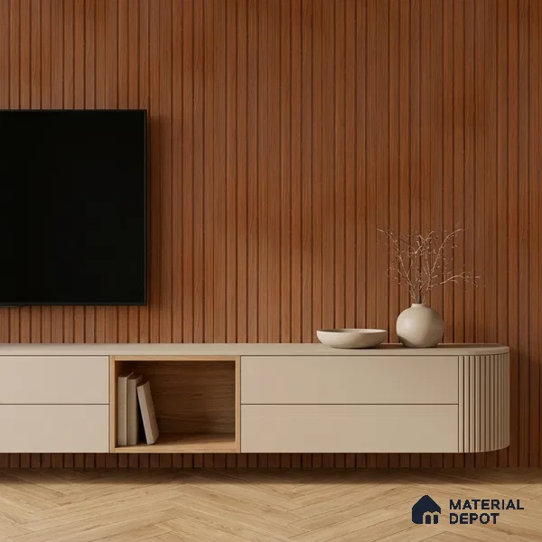 Wooden Look PN 06949 8 ft x 6 inch Charcoal Panel - 6 mm | Suitable for Living Room, Bedroom & TV Cabinet | Width is Subjected to 5% Variation