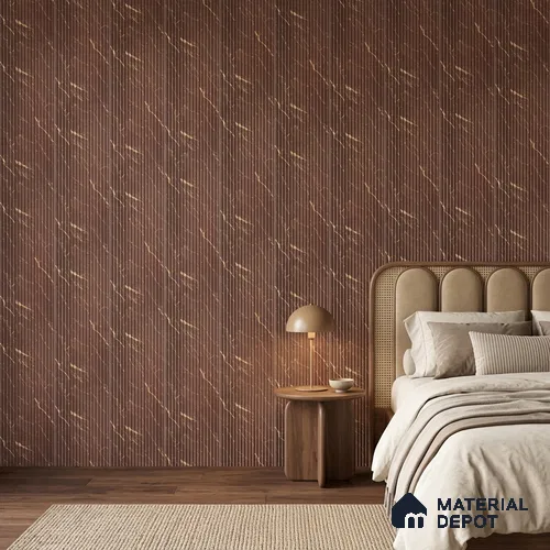 Cappucino Brown Marble Look PN 07009 8 ft x 6.1 inch Charcoal Panel - 7 mm | Suitable for Feature Wall, TV Unit & Living Room | Width is Subjected to 5% Variation
