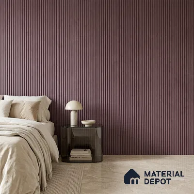 Dusty Pink Plain Colour Look PN 07012 8 ft x 6.1 inch Charcoal Panel - 7 mm | Suitable for Feature Wall, TV Unit & Living Room | Width is Subjected to 5% Variation