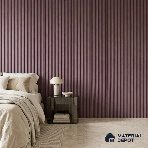 Dusty Pink Plain Colour Look PN 07012 8 ft x 6.1 inch Charcoal Panel - 7 mm | Suitable for Feature Wall, TV Unit & Living Room | Width is Subjected to 5% Variation
