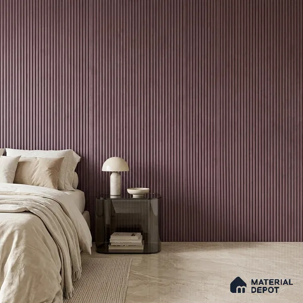 Dusty Pink Plain Colour Look PN 07012 8 ft x 6.1 inch Charcoal Panel - 7 mm | Suitable for Feature Wall, TV Unit & Living Room | Width is Subjected to 5% Variation