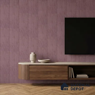 Dusty Pink Plain Colour Look PN 07012 8 ft x 6.1 inch Charcoal Panel - 7 mm | Suitable for Feature Wall, TV Unit & Living Room | Width is Subjected to 5% Variation