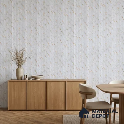 Dove Grey Marble Look PN 07013 8 ft x 6.1 inch Charcoal Panel - 7 mm | Suitable for Feature Wall, TV Unit & Living Room | Width is Subjected to 5% Variation