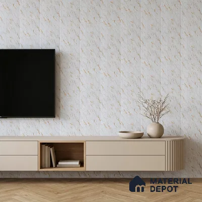 Dove Grey Marble Look PN 07013 8 ft x 6.1 inch Charcoal Panel - 7 mm | Suitable for Feature Wall, TV Unit & Living Room | Width is Subjected to 5% Variation