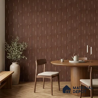 Wooden Look PN 07016 9.5 ft x 12 inch Charcoal Panel - 6 mm | Suitable for Feature Wall, TV Unit & Living Room | Width is Subjected to 5% Variation