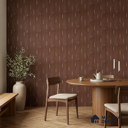 Wooden Look PN 07016 9.5 ft x 12 inch Charcoal Panel - 6 mm | Suitable for Feature Wall, TV Unit & Living Room | Width is Subjected to 5% Variation