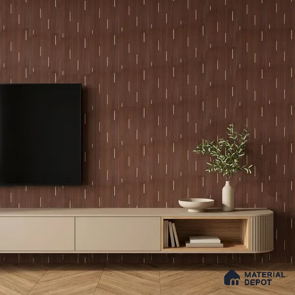 Wooden Look PN 07016 9.5 ft x 12 inch Charcoal Panel - 6 mm | Suitable for Feature Wall, TV Unit & Living Room | Width is Subjected to 5% Variation