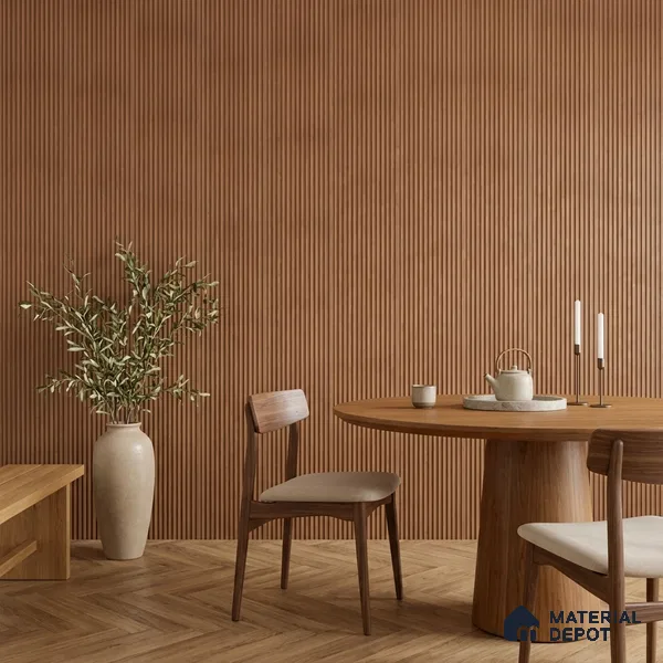 Wooden Look PN 07021 9.5 ft x 12 inch Charcoal Panel - 10 mm | Suitable for Feature Wall, TV Unit & Living Room | Width is Subjected to 5% Variation