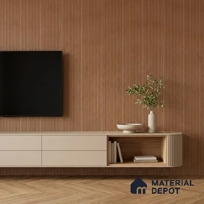Wooden Look PN 07021 9.5 ft x 12 inch Charcoal Panel - 10 mm | Suitable for Feature Wall, TV Unit & Living Room | Width is Subjected to 5% Variation