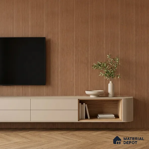Wooden Look PN 07021 9.5 ft x 12 inch Charcoal Panel - 10 mm | Suitable for Feature Wall, TV Unit & Living Room | Width is Subjected to 5% Variation