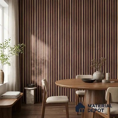 Wooden Look PN 07025 9.5 ft x 7.8 inch Charcoal Panel - 6 mm | Suitable for Feature Wall, TV Unit & Living Room | Width is Subjected to 5% Variation