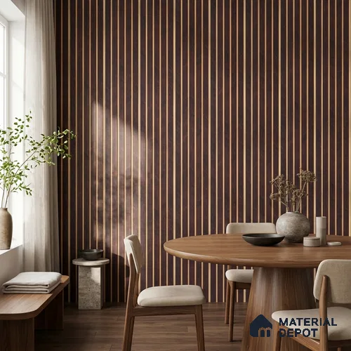 Wooden Look PN 07025 9.5 ft x 7.8 inch Charcoal Panel - 6 mm | Suitable for Feature Wall, TV Unit & Living Room | Width is Subjected to 5% Variation