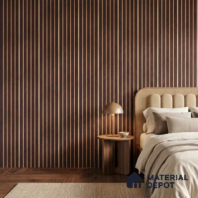 Wooden Look PN 07025 9.5 ft x 7.8 inch Charcoal Panel - 6 mm | Suitable for Feature Wall, TV Unit & Living Room | Width is Subjected to 5% Variation
