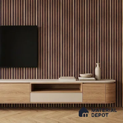 Wooden Look PN 07025 9.5 ft x 7.8 inch Charcoal Panel - 6 mm | Suitable for Feature Wall, TV Unit & Living Room | Width is Subjected to 5% Variation