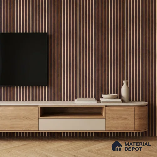 Wooden Look PN 07025 9.5 ft x 7.8 inch Charcoal Panel - 6 mm | Suitable for Feature Wall, TV Unit & Living Room | Width is Subjected to 5% Variation